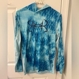 Under Armour Men's Iso-Chill Shorebreak Camo Hoodie rash guard sun